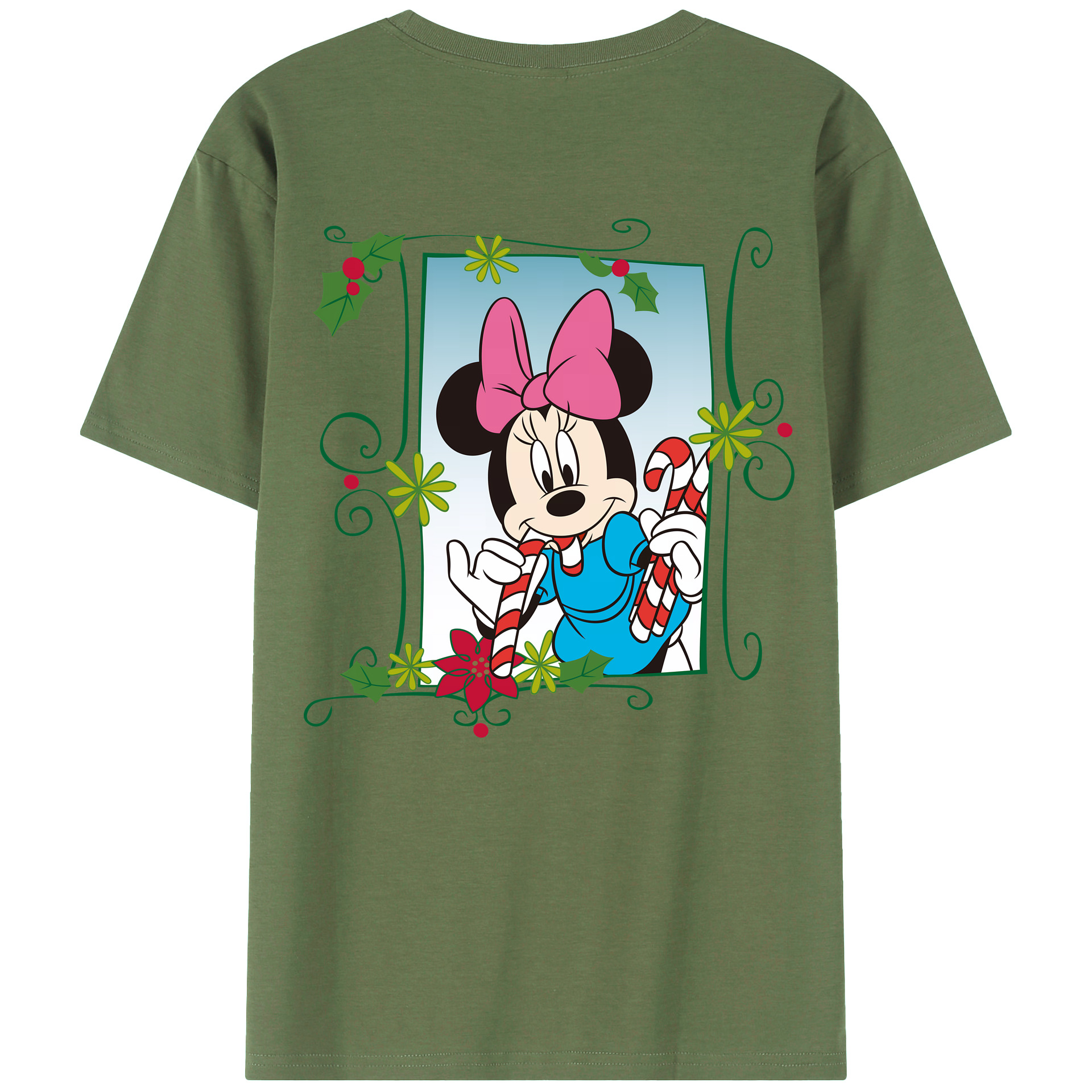 （画像用） ミッキーマウス Mickey Mouse 綿100％ メンズ半袖Tシャツ（バックプリント） 通気性